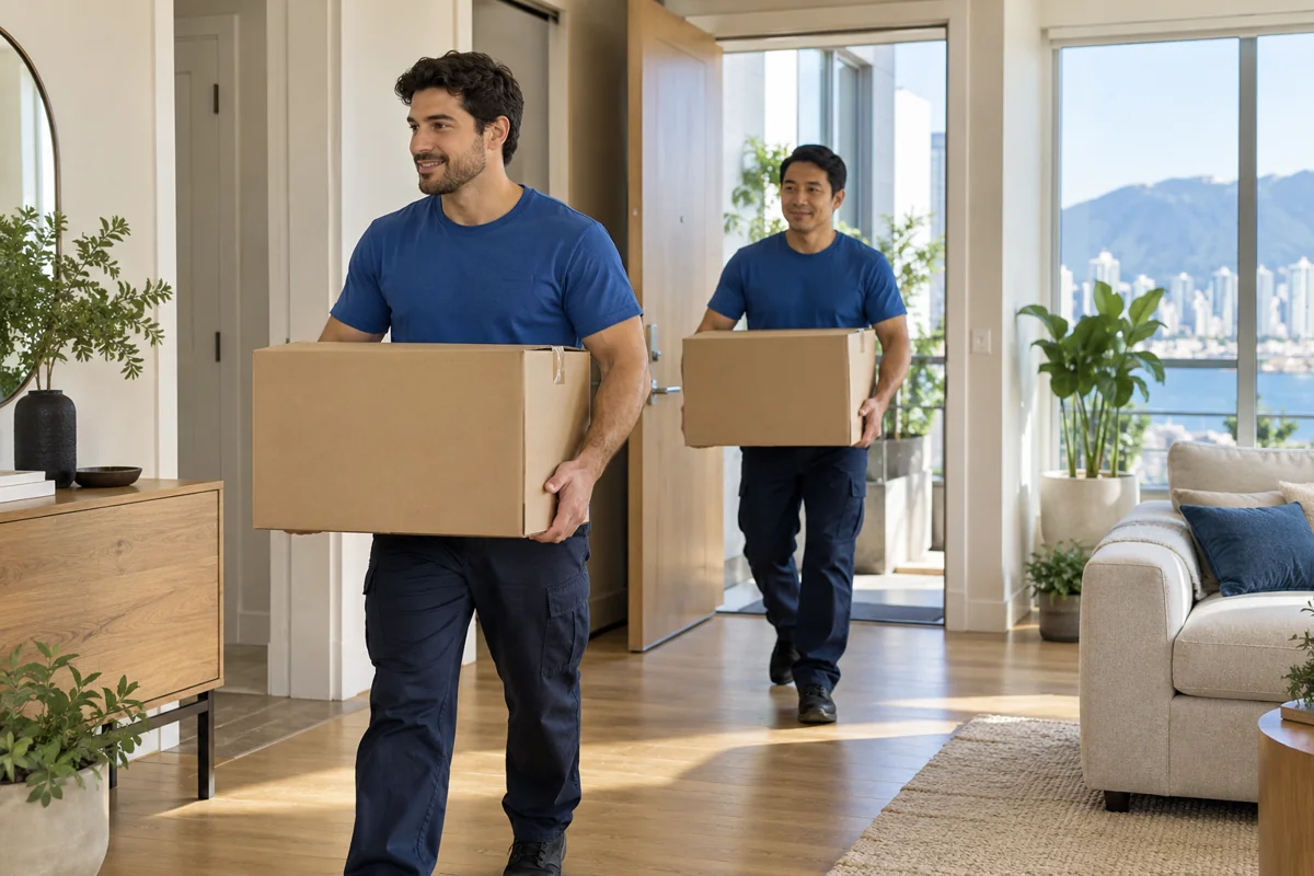 Moving help service in a Metro Vancouver home